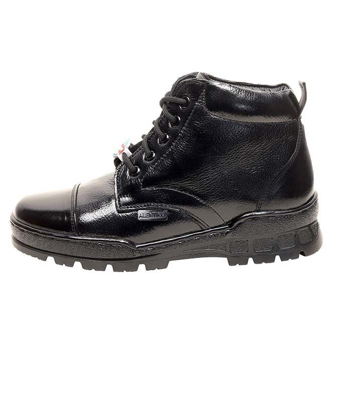 Alentino Genuine Leather Uniform Police Boot For Black 3
