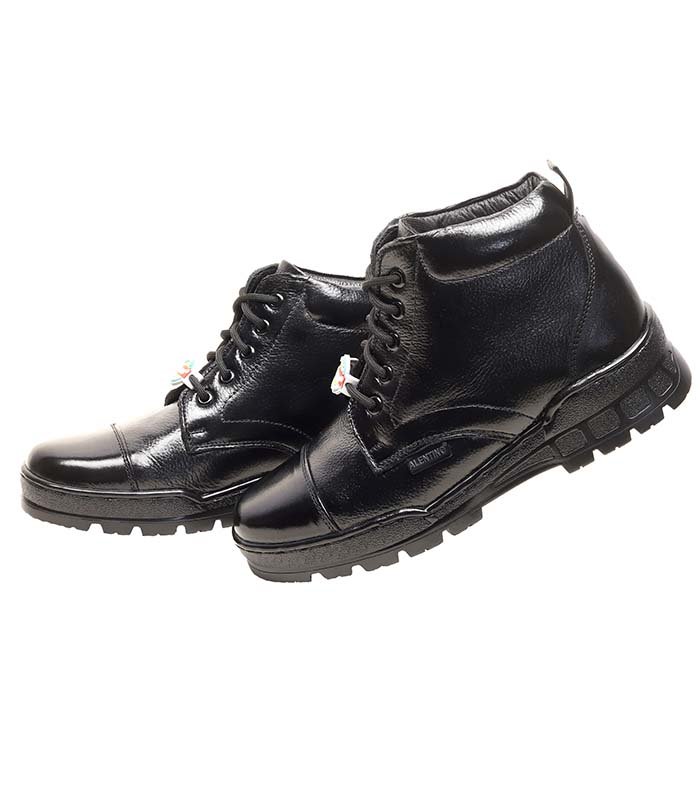Alentino Genuine Leather Uniform Police Boot For Black 5