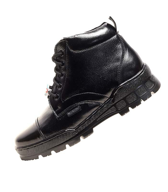 Alentino Genuine Leather Uniform Police Boot For Black 6