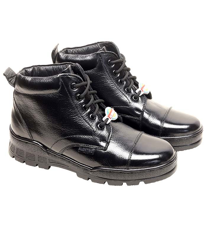 Alentino Genuine Leather Uniform Police Boot For Black 8