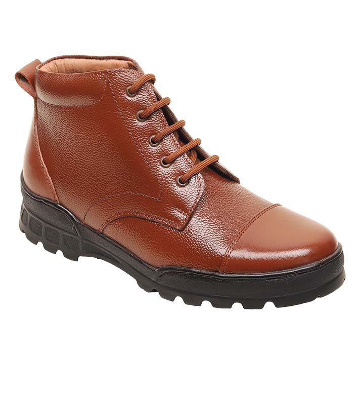 Alentino Genuine Leather Uniform Police Boot For Man