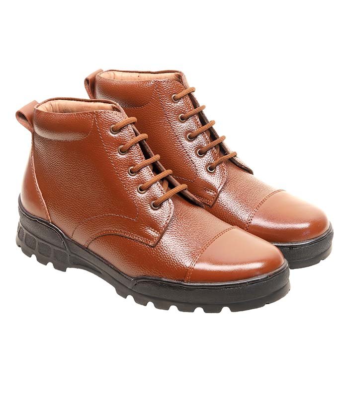 Alentino Genuine Leather Uniform Police Boot For men 8